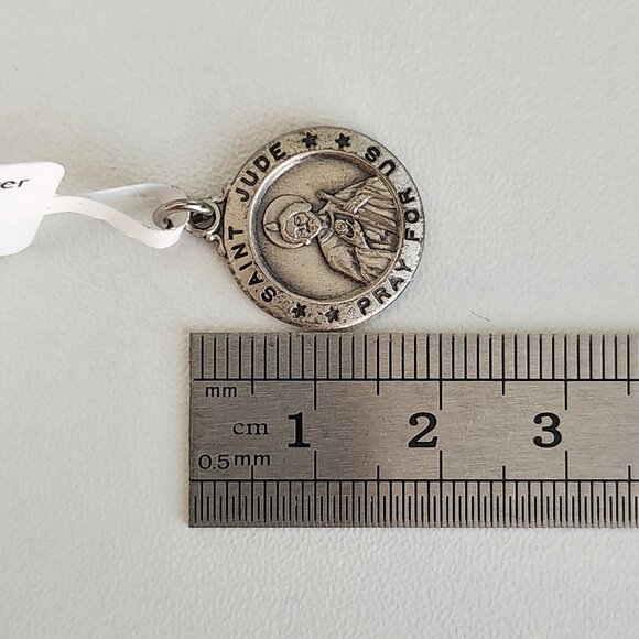 925 Sterling Silver Saint Jude Charm - Picture 3 of 3